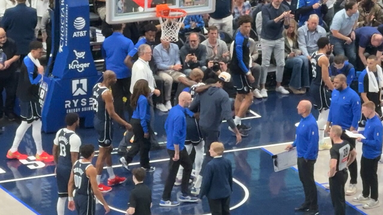 Kyrie Irving injury Dallas Mavs shoots final free throws of the 2025 season