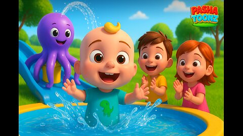 High Five Song! 🖐️ JJ’s Summer Waterpark Splash 🌊 | Nursery Rhymes & Kids Songs | PashaToonz