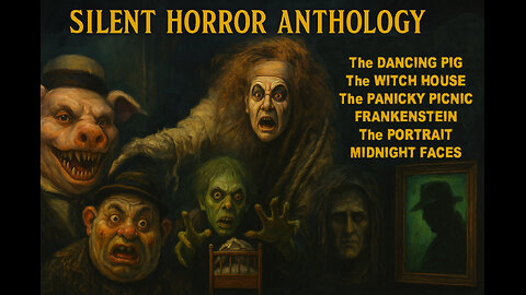 WEIRD (silent horror movie anthology) MIDNIGHT FACES; Original 1910 Thomas Edison FRANKENSTEIN Film