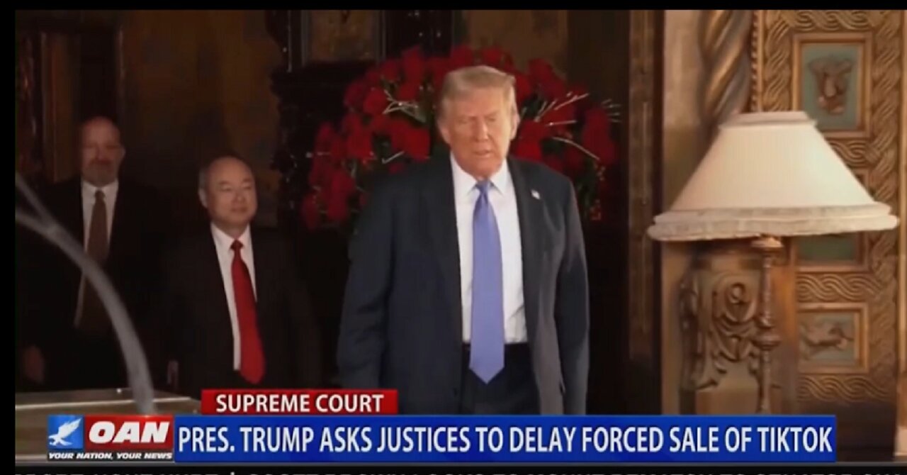 PRES TRUMP ASKS JUSTICES TO DELAY FORCED SALE OF TIKTOK