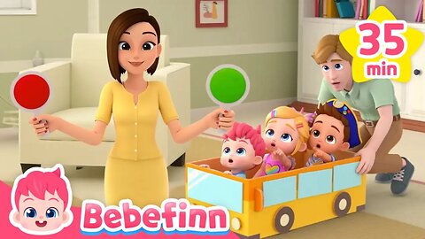 Wheels on The Bus +More Nursery Rhymes for Kids | Bebefinn Baby Car