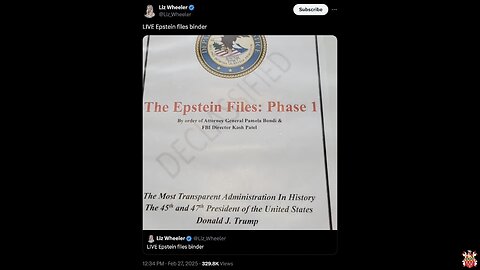 🔥 Feb 27 2025 - White House Reporter Liz Wheeler > The REAL Story On Today's Epstein Files + A Look