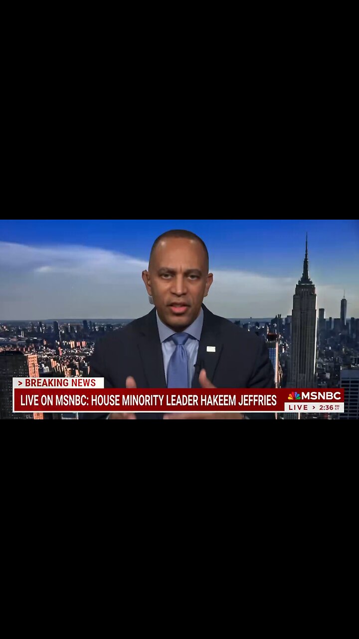 Jeffries Says Trump’s the Reason He Hasn’t Met With Mike Johnson