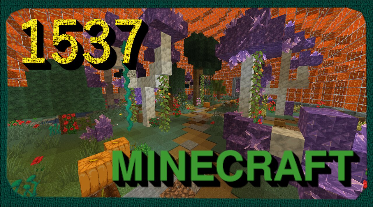 Lets Play Minecraft Episode – 1537 Paths, benches and shrubbery