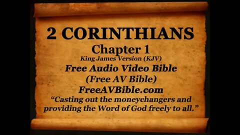 2 Corinthians KJV read along audio bible with piano worship music in the background