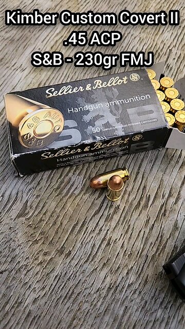 [Chrono] (.45 ACP) Kimber Custom Covert II - Sellier & Bellot 230gr FMJ