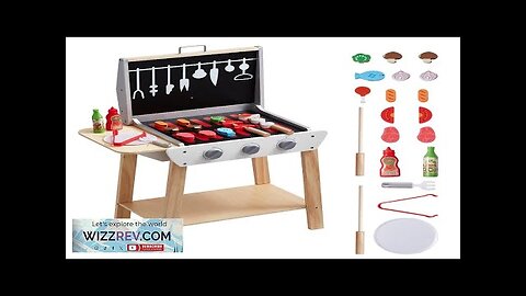 VEVOR 21 PCS Kids BBQ Grill Playset Wooden Cooking Grill Toy Set Review