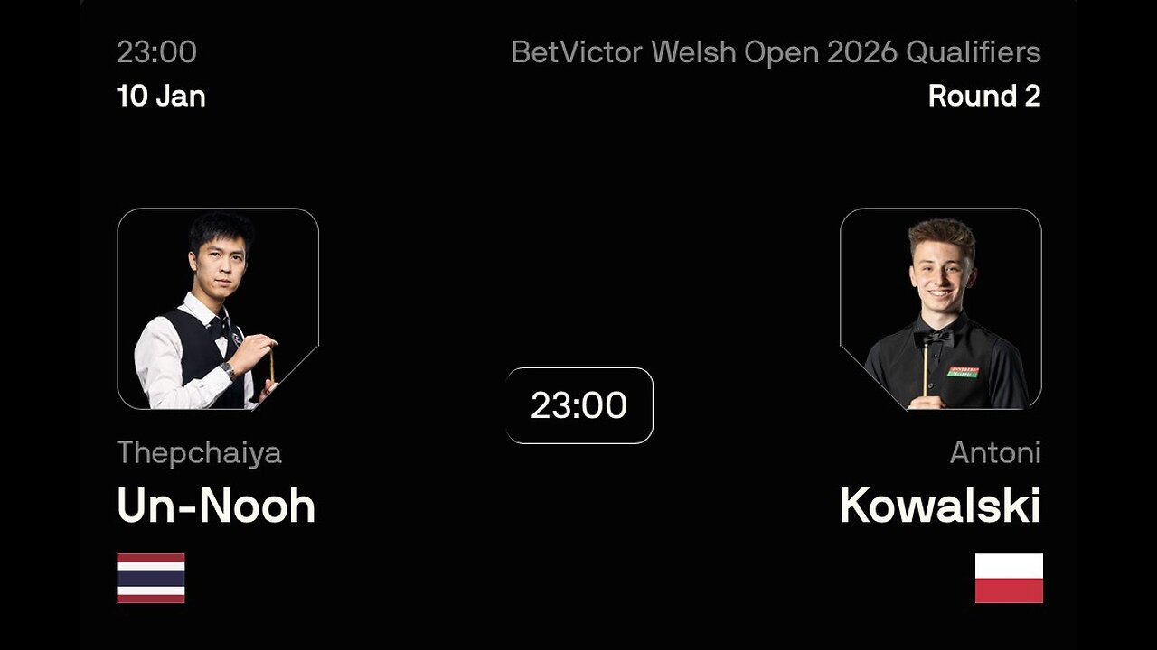 🔴 ถ่ายทอดสดสนุกเกอร์ 🇹🇭 เอฟวัน VS แอนโตนี โควาลสกี 🇵🇱 ศึก เวลช์ โอเพ่น 2026