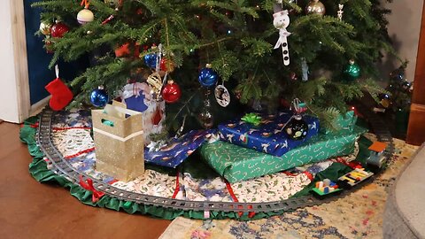 LEGO Train Around the Christmas Tree