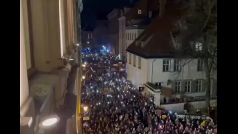 Around 5,000 people protested in Latvia after the country's parliament