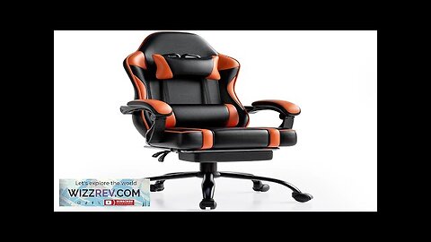 Gaming Chair with Footrest PU Leather Video Game Chairs for Adults Reclining Review