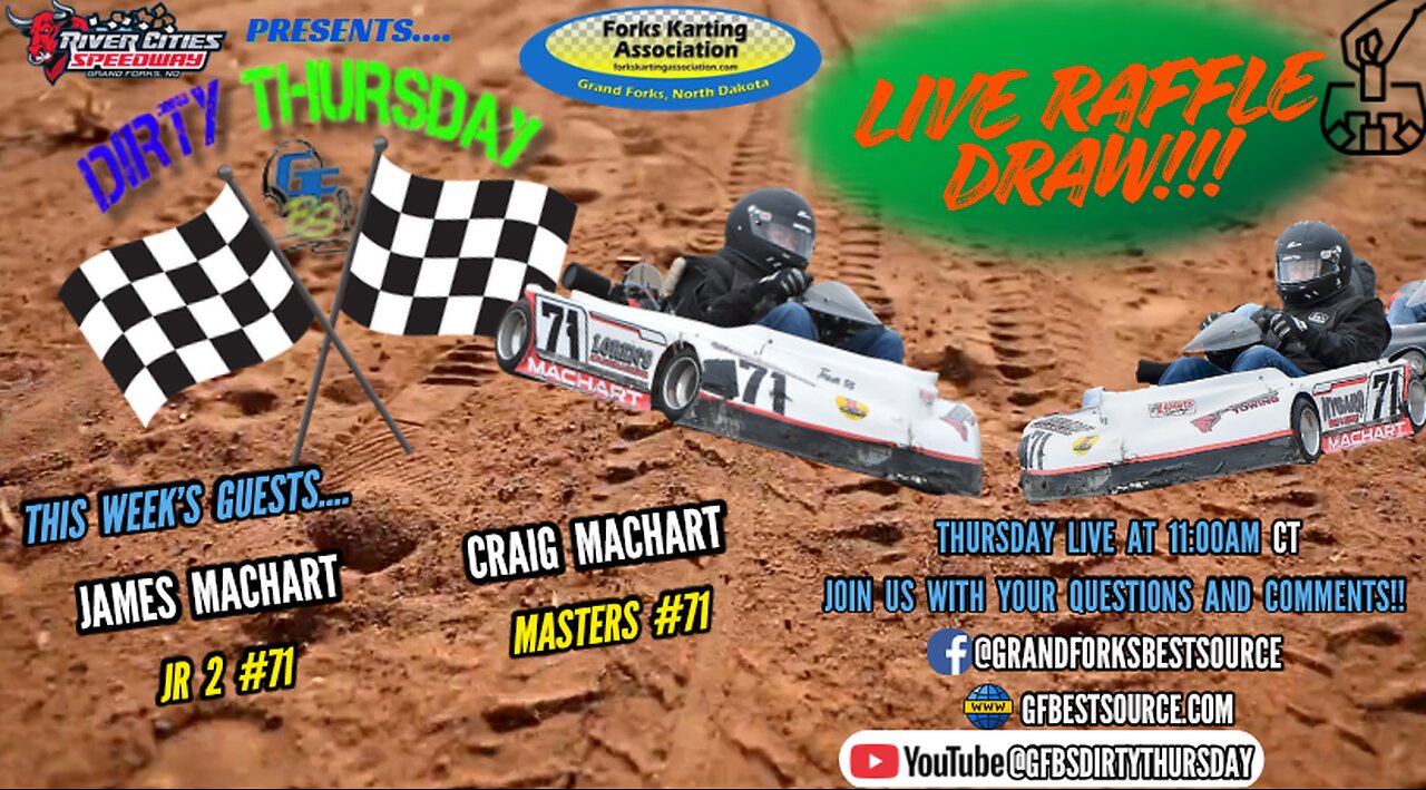 RCS DIRTY THURSDAY – FKA Live Raffle Drawing with FKA Drivers Craig & James MacHart