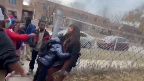 Black Mom and son beaten by a mob of black elementary-aged thug-children after school