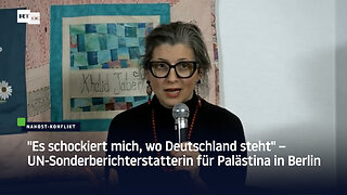 "Es schockiert mich, wo Deutschland steht" – UN-Sonderberichterstatterin für Palästina in Berlin