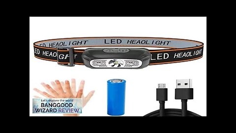 BIKIGHT Mini USB Rechargeable XPG+ 2 LED Headlamp Sensor Headlight Camping Flashlight Review