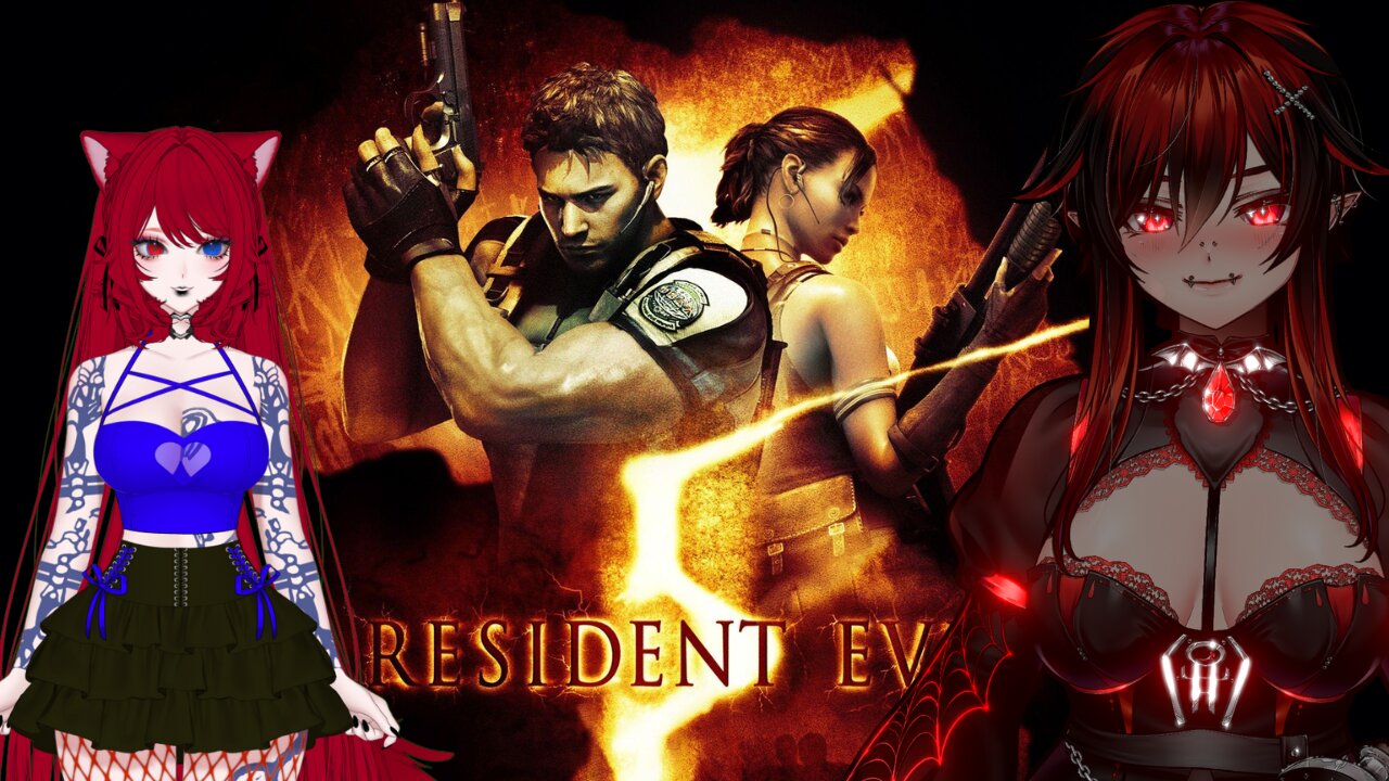 Resident Evil 5 w/ @sokanei #3 | Goth Vampire Femboy Vtuber