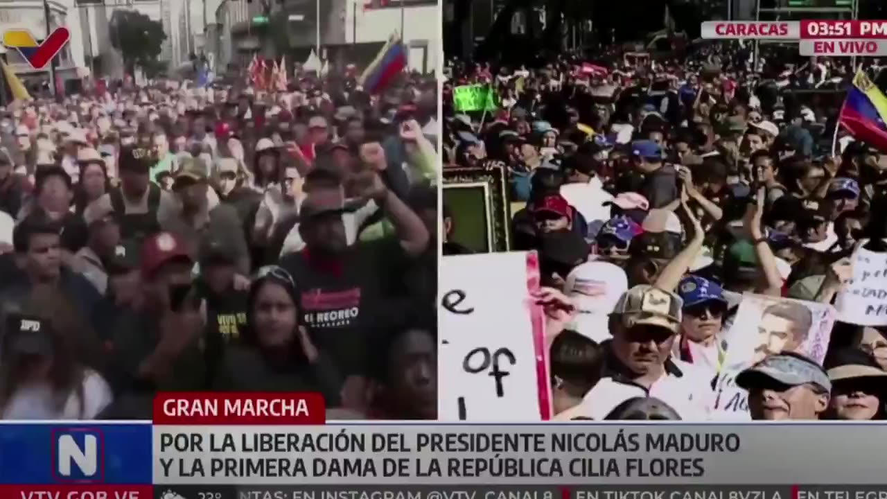 Venezuelans protesting war criminal Trump, 1/4/2026