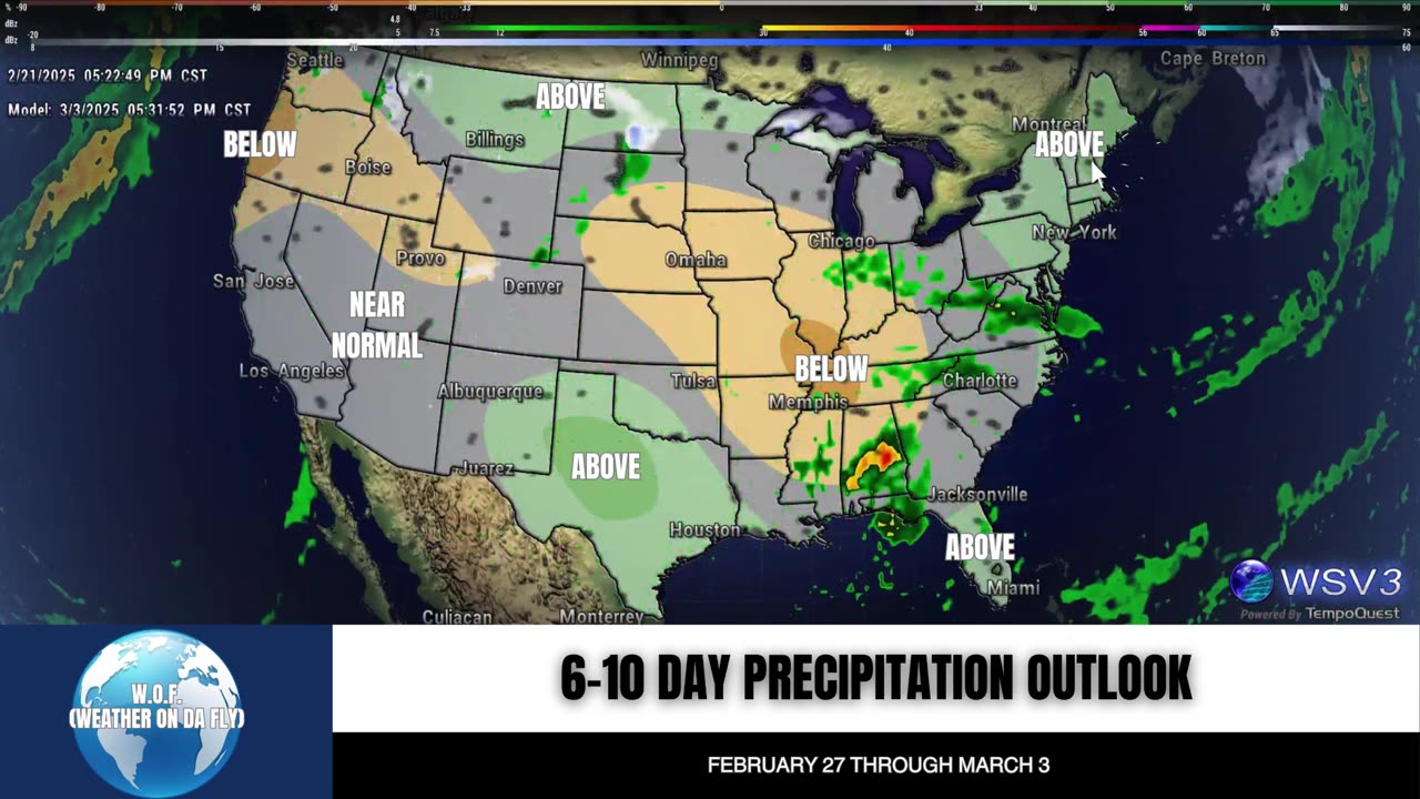 🌧️ Above-Average Rain Hits FL & NE Next Week! 2/21/25 #shorts #weatherupdate #rain