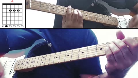 Help! - The Beatles - Guitar Cover + Chords On Screen