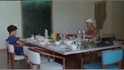 Watch as Cristiano Ronaldo prepares his son to become the best in his generation
