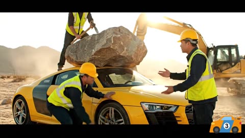 A Large Rock fell on the Car and Then
