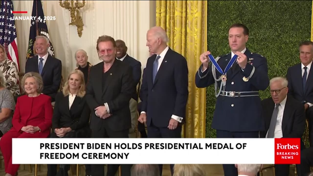 "Bono of U2 Honored with Medal of Freedom by President Biden"