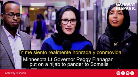 Peggy Flanagan Wears Hijab and Sends Message to the Somali Community in a Democratic Party Gesture