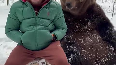 Big friendly bear just wants to hold hands