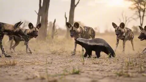 Wild dogs closen Ho net badgers