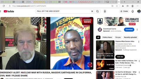 DEAGEL REPORT, POP. REDUCED TO 99 MILLION IN USA, CALIF QUAKE AND PUTIN MISSILE