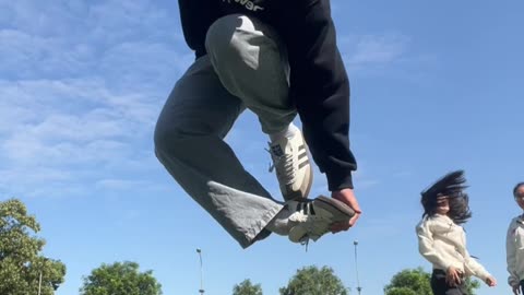 Friend's Through The Leg Dance Falls Flat