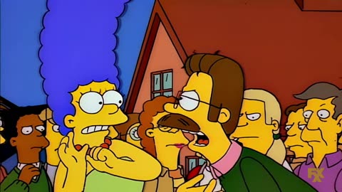 Ned Flanders Rugiendo Como Godzilla