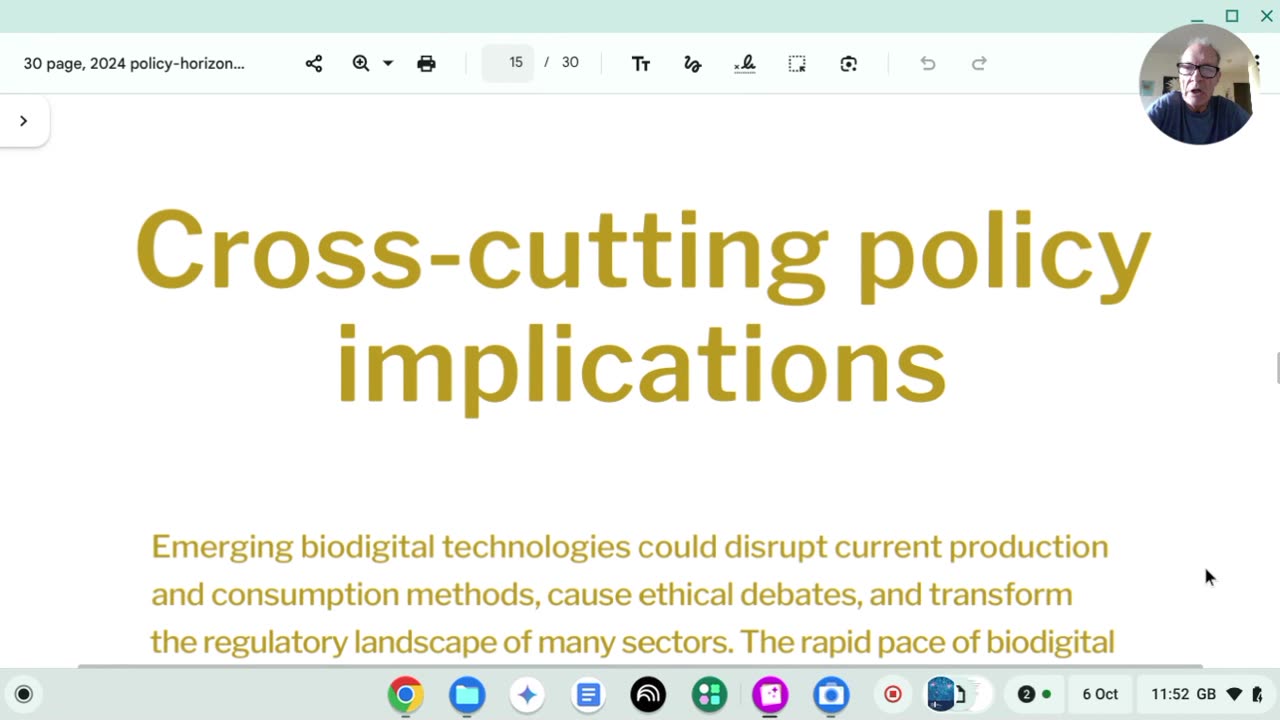 Biodigital Convergerce: Cross-Cutting Policy Implications - Data, Genomics, Critical Systems
