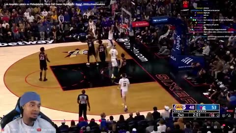 Flight reacts to Los Angeles Lakers at Philadelphia 76ers game highlights