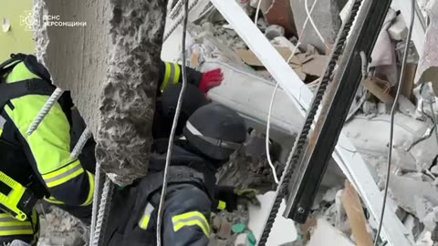 A woman's body was pulled from the rubble in Kherson. She was murdered by