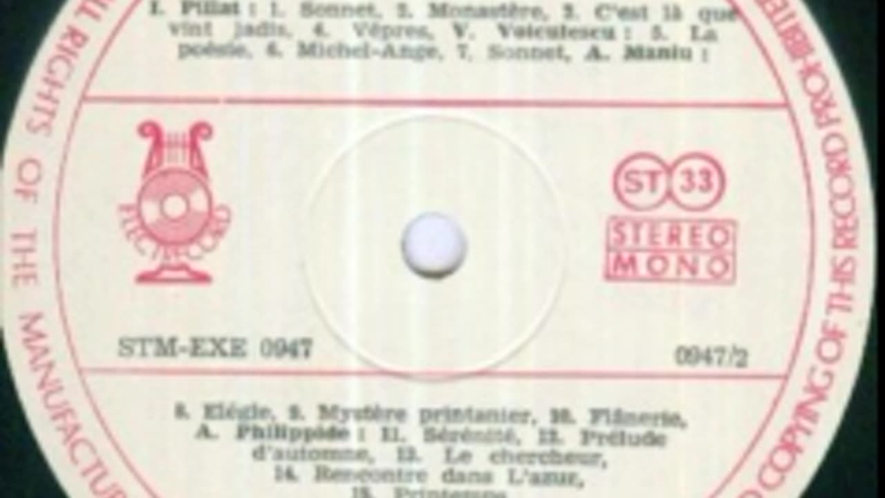 "La poesie" traducere din Vasile Voiculescu in recitarea Claude Dignoire