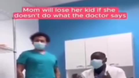 The look on her face says it all. A mother. Cornered