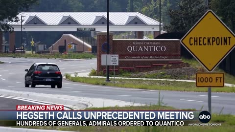 Hegseth calls unprecedented meeting with hundreds of generals, admirals at Quantico