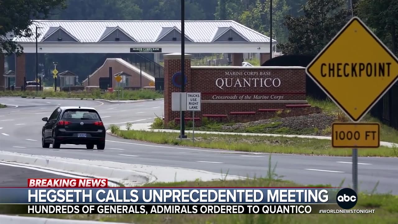 Hegseth calls unprecedented meeting with hundreds of generals, admirals at Quantico