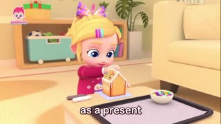 CHRISTMAS GINGERBREAD HOUSE SONG FOR KIDS | Bebefinn Nursery Rhymes | #short