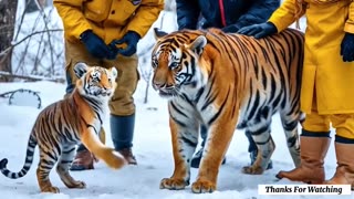 Tigers With Rescue Team