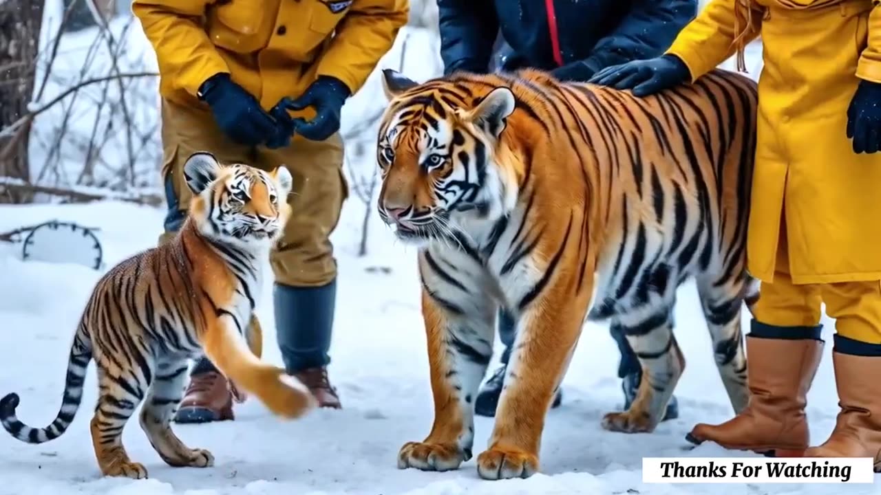 Tigers With Rescue Team