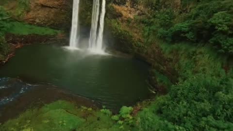 Waterfall in the mountainous natural environment with the drone camera video 2025 skc.com 41