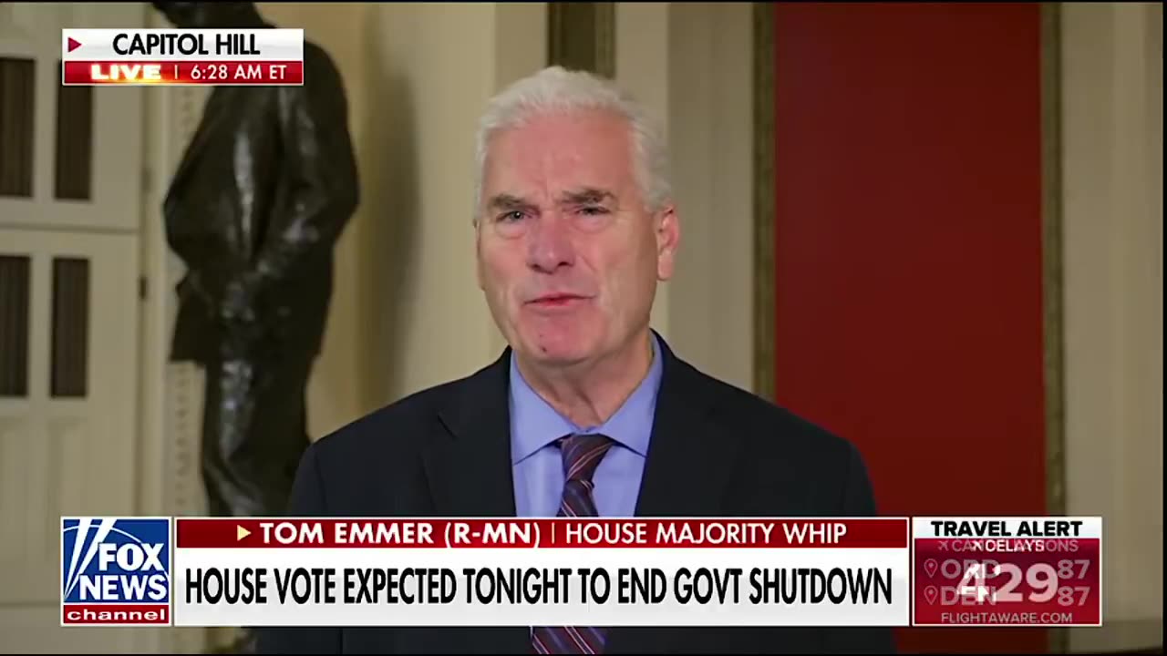 House Majority Whip Tom Emmer (R-MN) says he believes Hakeem Jeffries the former leader