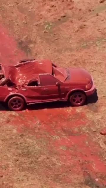 The force of the impact of water falling from a fireplane.