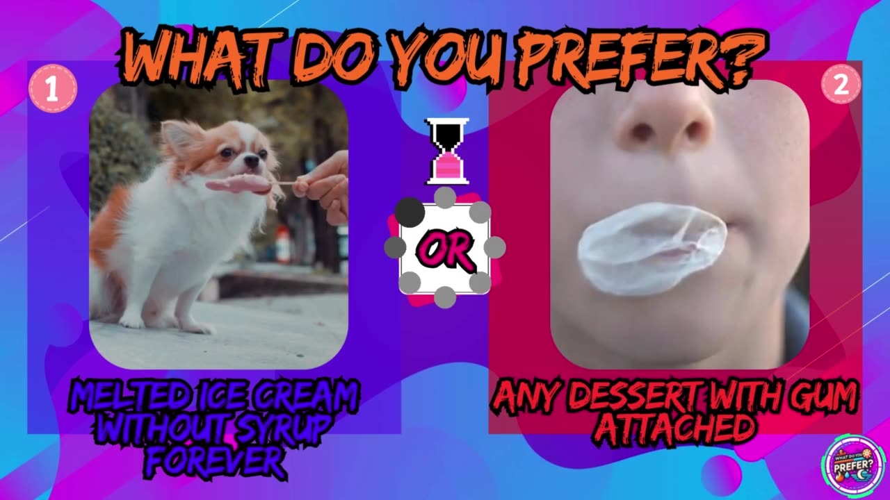 What do you preferw?Melted ice cream without syrup forever?