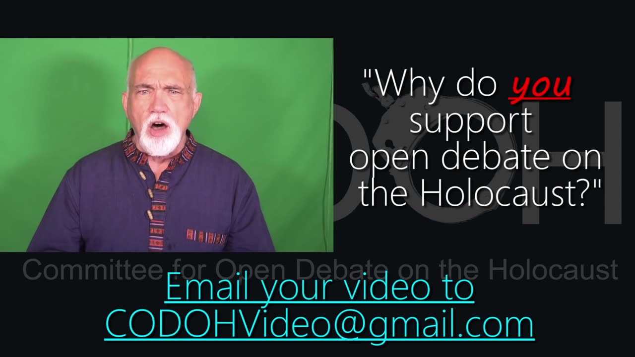 Why do YOU support open debate on "The Holocaust"