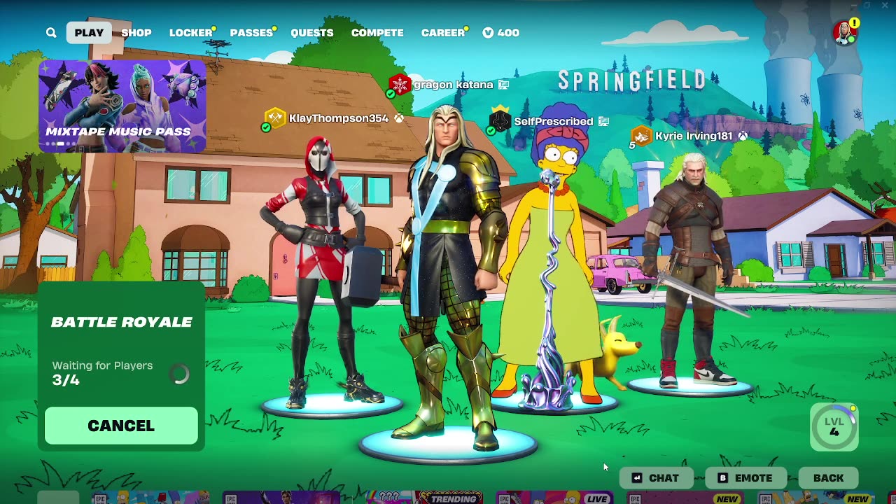 checking out the simpsons event with the boys