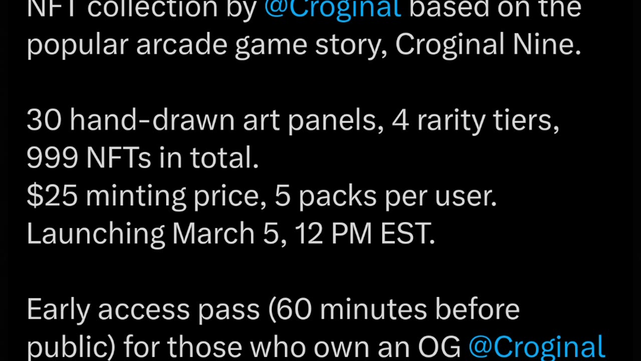 Croginal on Cronos chain!