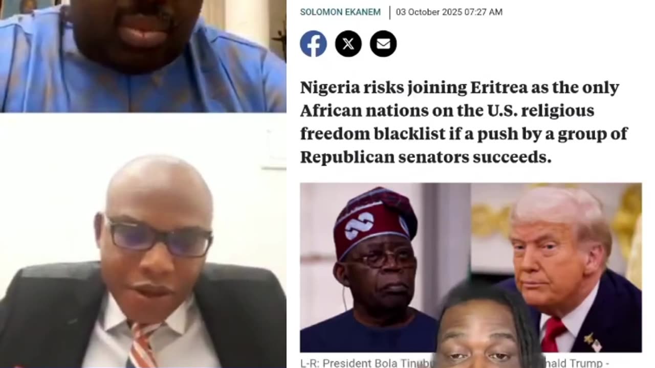 Nigeria risks joining Eritrea as the only African countries on U.S. religious freedom blacklist
